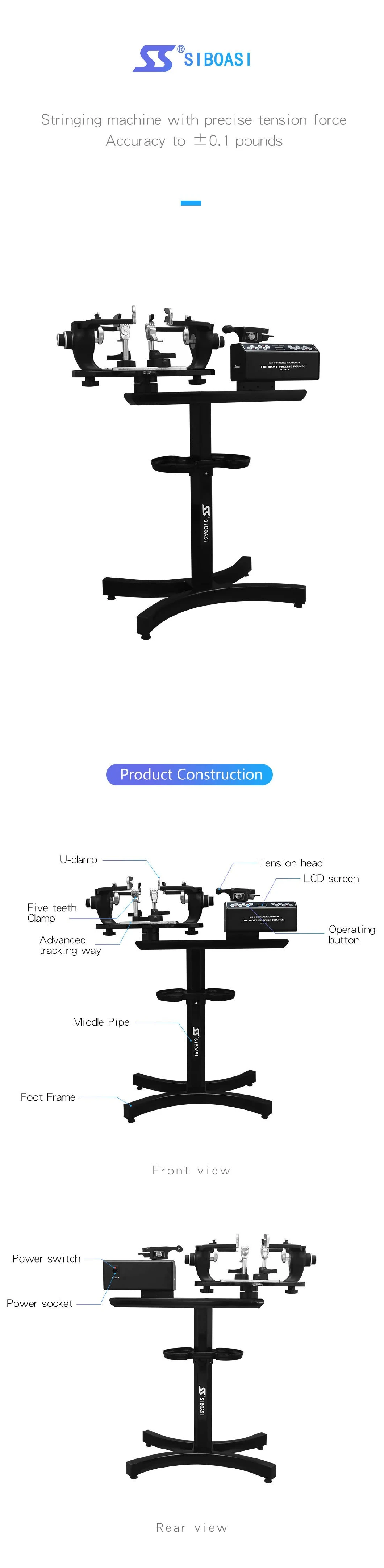 Siboasi Double Use for Tennis Racquet & Badminton Racket Stringing Machine (S616)